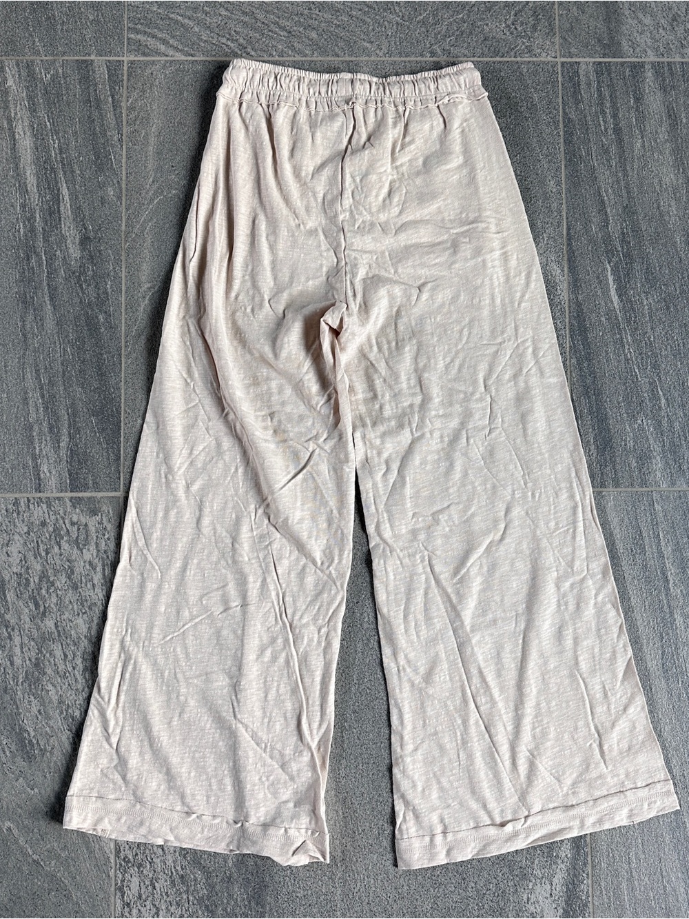 NEW Zenana 100% Cotton Relaxed Slub Short-Sleeved Top Pants Set Beige CSTP-3478 - Picture 11 of 16